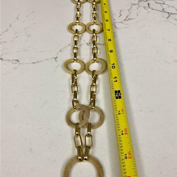 Elegant ITALY 18k Gold Plated Jewelry Necklace, Bracelet & Earrings Set Vintage - Picture 7 of 8